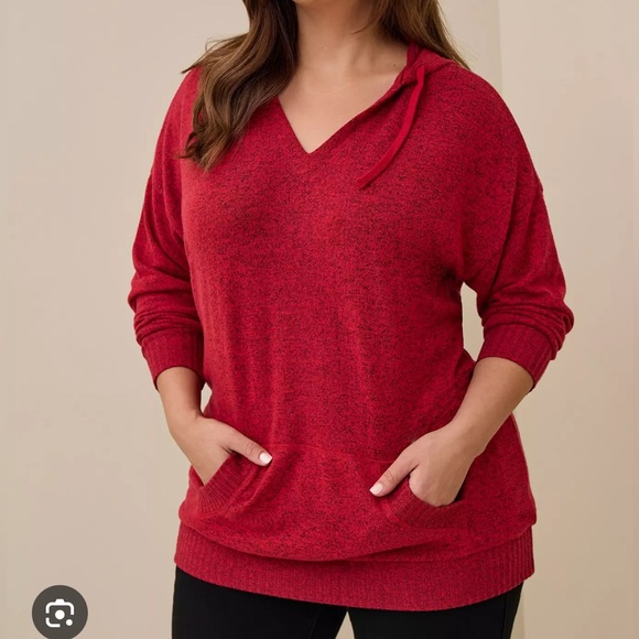 Torrid Red Super Soft Hoodie - Picture 1 of 4